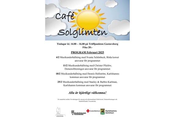 Café Solglimtens Vårprogram