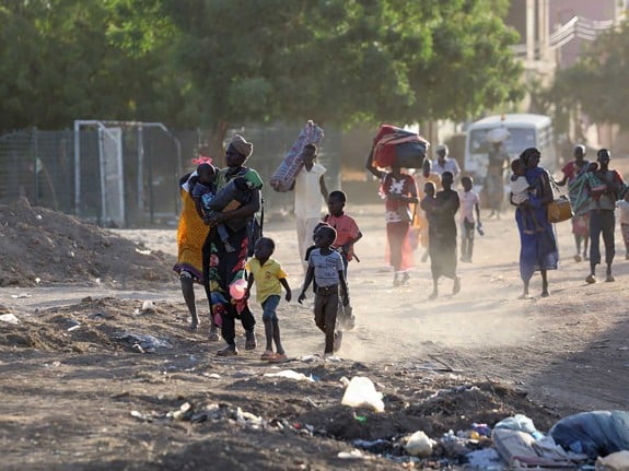 Människor på flykt i Sudan