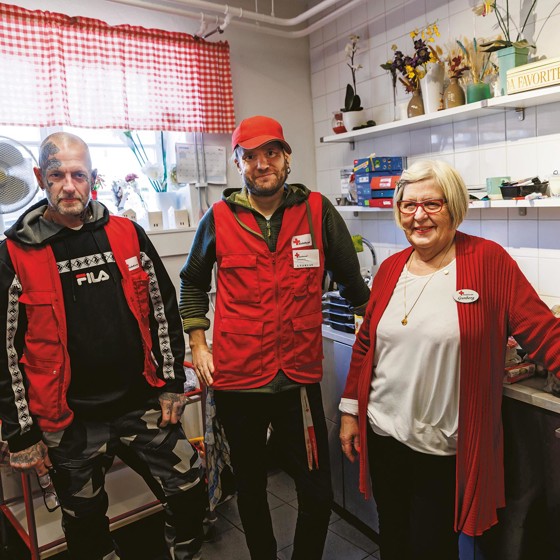Volontärer på Röda Korset i Hedemora.